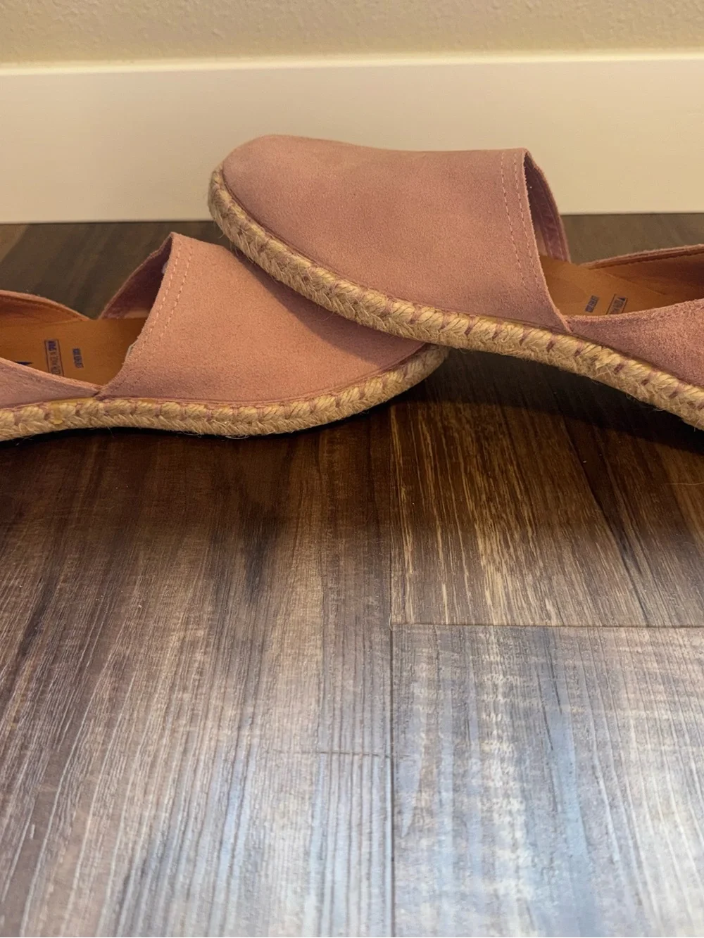 Verbenas Women's Blush Pink Suede Slip-On Espadrille Flats EU 40 US 9-9.5
